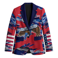 Personalized United States Soccer Eagle Blazer American Flag Grunge Patriot Art