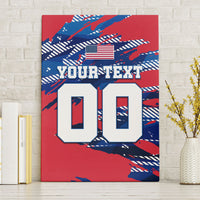 Personalized United States Soccer Eagle Canvas Wall Art American Flag Grunge Patriot Art