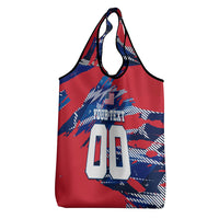 Personalized United States Soccer Eagle Grocery Bag American Flag Grunge Patriot Art