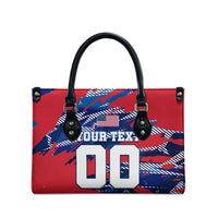 Personalized United States Soccer Eagle Leather Bag American Flag Grunge Patriot Art