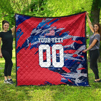 Personalized United States Soccer Eagle Quilt American Flag Grunge Patriot Art
