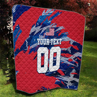 Personalized United States Soccer Eagle Quilt American Flag Grunge Patriot Art