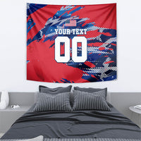 Personalized United States Soccer Eagle Tapestry American Flag Grunge Patriot Art