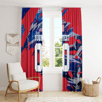 Personalized United States Soccer Eagle Window Curtain American Flag Grunge Patriot Art