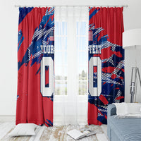 Personalized United States Soccer Eagle Window Curtain American Flag Grunge Patriot Art