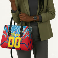 Personalized DR Congo Football Leopard Victory Leather Bag Congolese Soccer Comic Style
