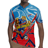 Personalized DR Congo Football Leopard Victory Rugby Jersey Congolese Soccer Comic Style