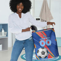 Personalized DR Congo Football Leopard GOAL Laundry Basket Congolese Football Champion - Dynamic Halftone Soccer Style
