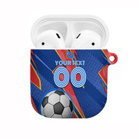 Personalized DR Congo Football Leopard GOAL AirPods Case Congolese Football Champion - Dynamic Halftone Soccer Style