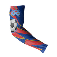 Personalized DR Congo Football Leopard GOAL Arm Sleeves Congolese Football Champion - Dynamic Halftone Soccer Style