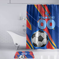 Personalized DR Congo Football Leopard GOAL Bathroom Set Congolese Football Champion - Dynamic Halftone Soccer Style