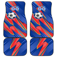 Personalized DR Congo Football Leopard GOAL Car Mats Congolese Football Champion - Dynamic Halftone Soccer Style