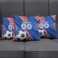 Personalized DR Congo Football Leopard GOAL Pillow Cover Congolese Football Champion - Dynamic Halftone Soccer Style