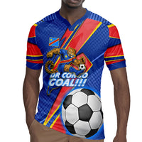 Personalized DR Congo Football Leopard GOAL Rugby Jersey Congolese Football Champion - Dynamic Halftone Soccer Style