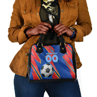 Personalized DR Congo Football Leopard GOAL Shoulder Handbag Congolese Football Champion - Dynamic Halftone Soccer Style