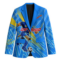 Personalized DR Congo Football Blazer Lightning Leopard National Flag Motif