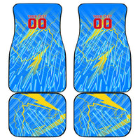 Personalized DR Congo Football Car Mats Lightning Leopard National Flag Motif