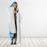 Personalized DR Congo Football Hooded Blanket Lightning Leopard National Flag Motif