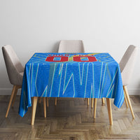 Personalized DR Congo Football Tablecloth Lightning Leopard National Flag Motif
