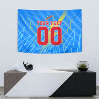 Personalized DR Congo Football Tapestry Lightning Leopard National Flag Motif