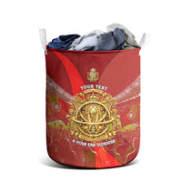 Custom Portugal Football World Champions 2026 Laundry Basket Golden Shield Crown Crest Soccer Trophy