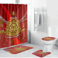 Custom Portugal Football World Champions 2026 Bathroom Set Golden Shield Crown Crest Soccer Trophy