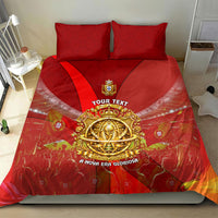 Custom Portugal Football World Champions 2026 Bedding Set Golden Shield Crown Crest Soccer Trophy