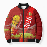 Custom Portugal Football World Champions 2026 Bomber Puffer Jacket Golden Shield Crown Crest Soccer Trophy