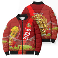 Custom Portugal Football World Champions 2026 Bomber Puffer Jacket Golden Shield Crown Crest Soccer Trophy