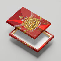 Custom Portugal Football World Champions 2026 Canvas Wall Art Golden Shield Crown Crest Soccer Trophy