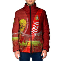 Custom Portugal Football World Champions 2026 Padded Jacket Golden Shield Crown Crest Soccer Trophy