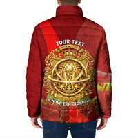 Custom Portugal Football World Champions 2026 Padded Jacket Golden Shield Crown Crest Soccer Trophy