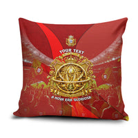 Custom Portugal Football World Champions 2026 Pillow Cover Golden Shield Crown Crest Soccer Trophy