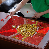 Custom Portugal Football World Champions 2026 Puzzle Golden Shield Crown Crest Soccer Trophy
