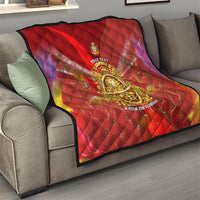 Custom Portugal Football World Champions 2026 Quilt Golden Shield Crown Crest Soccer Trophy