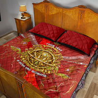 Custom Portugal Football World Champions 2026 Quilt Bed Set Golden Shield Crown Crest Soccer Trophy