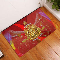 Custom Portugal Football World Champions 2026 Rubber Doormat Golden Shield Crown Crest Soccer Trophy