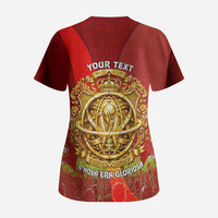 Custom Portugal Football World Champions 2026 Scrub Top Golden Shield Crown Crest Soccer Trophy