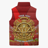 Custom Portugal Football World Champions 2026 Sleeveless Puffer Jacket Golden Shield Crown Crest Soccer Trophy