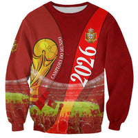 Custom Portugal Football World Champions 2026 Sweatshirt Golden Shield Crown Crest Soccer Trophy