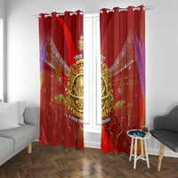 Custom Portugal Football World Champions 2026 Window Curtain Golden Shield Crown Crest Soccer Trophy