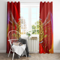 Custom Portugal Football World Champions 2026 Window Curtain Golden Shield Crown Crest Soccer Trophy