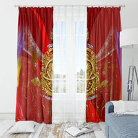 Custom Portugal Football World Champions 2026 Window Curtain Golden Shield Crown Crest Soccer Trophy