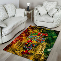 Portugal Football Champions 2026 Area Rug Urban Graffiti Street Art Galo De Barcelos