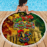 Portugal Football Champions 2026 Beach Blanket Urban Graffiti Street Art Galo De Barcelos