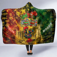 Portugal Football Champions 2026 Hooded Blanket Urban Graffiti Street Art Galo De Barcelos