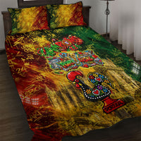 Portugal Football Champions 2026 Quilt Bed Set Urban Graffiti Street Art Galo De Barcelos