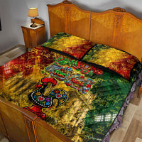 Portugal Football Champions 2026 Quilt Bed Set Urban Graffiti Street Art Galo De Barcelos