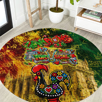 Portugal Football Champions 2026 Round Carpet Urban Graffiti Street Art Galo De Barcelos