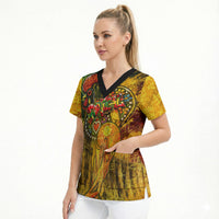 Portugal Football Champions 2026 Scrub Top Urban Graffiti Street Art Galo De Barcelos